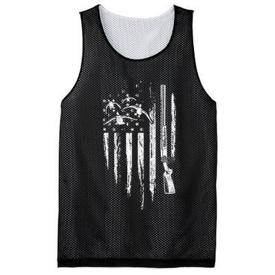 Duck Hunting American Flag Waterfowl Goose Gift For Hunter  Mesh Reversible Basketball Jersey Tank