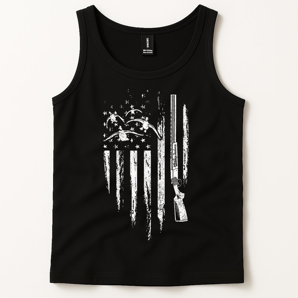 Duck Hunting American Flag Waterfowl Goose Gift For Hunter  Tank Top