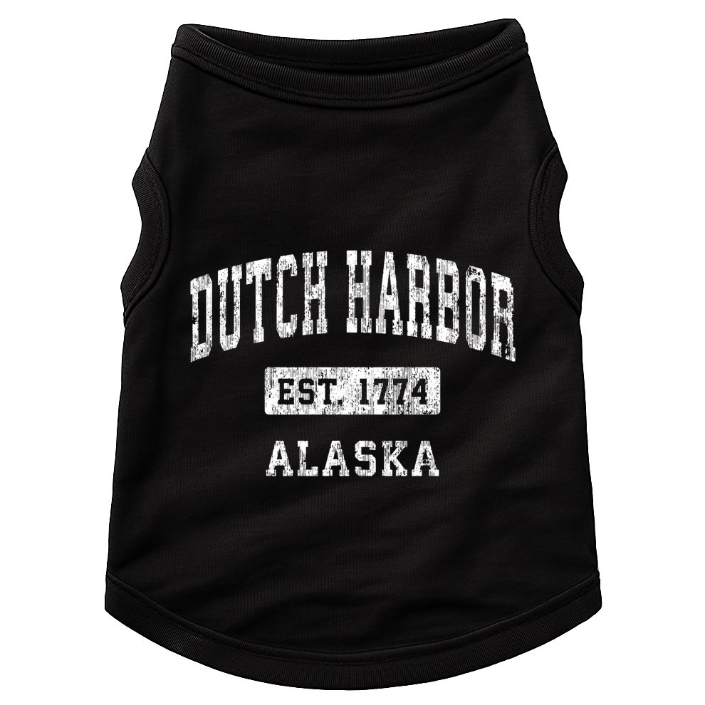 Dutch Harbor Alaska Ak Vintage Established Sports Doggie Tank