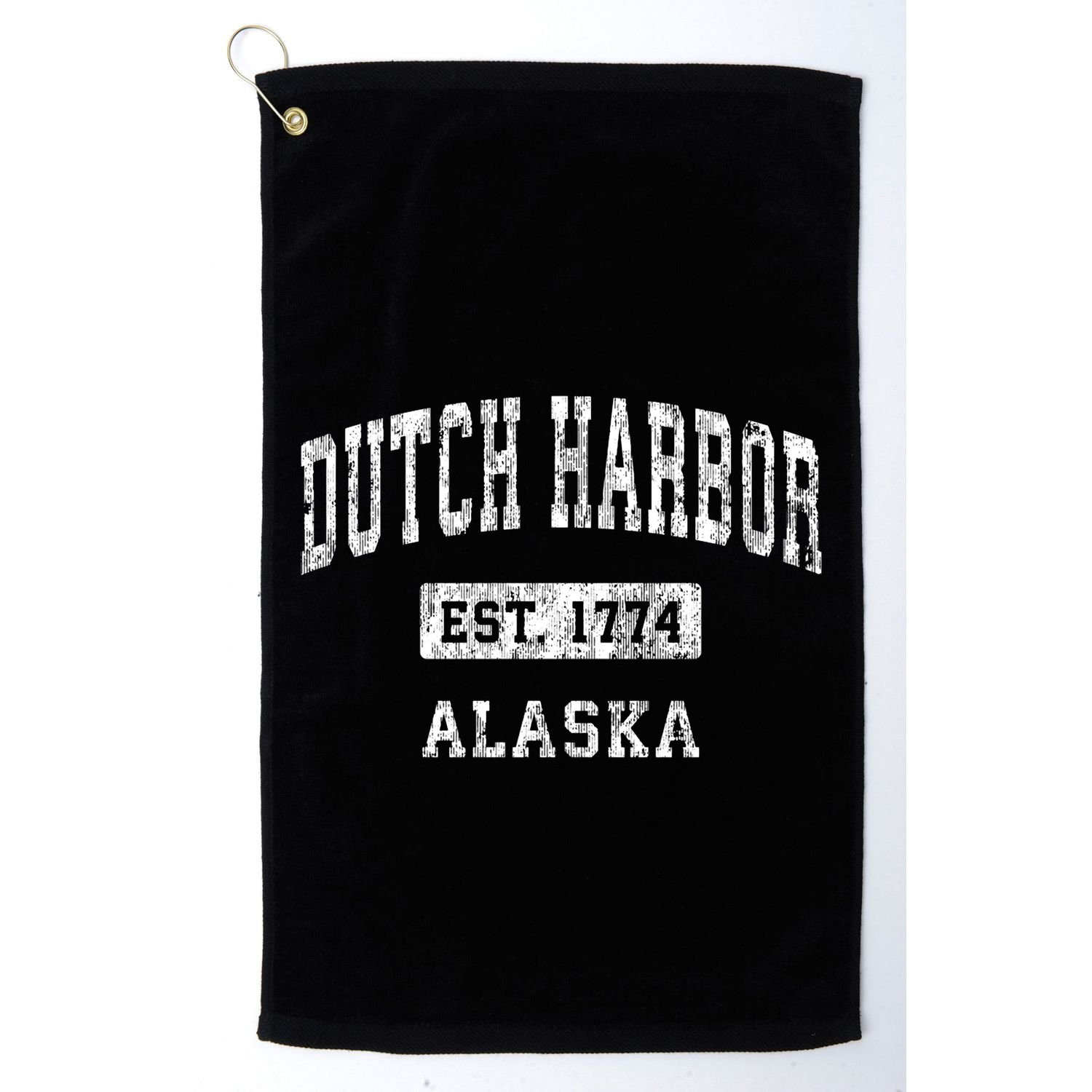 Dutch Harbor Alaska Ak Vintage Established Sports Golf Towel