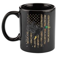 Duck Hunter American Flag Waterfowl Hunting Camouflage 11oz C Handle Ceramic Mug