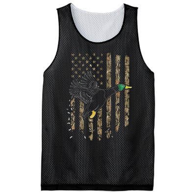 Duck Hunter American Flag Waterfowl Hunting Camouflage Mesh Reversible Basketball Jersey Tank