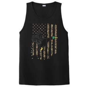 Duck Hunter American Flag Waterfowl Hunting Camouflage PosiCharge Competitor Tank