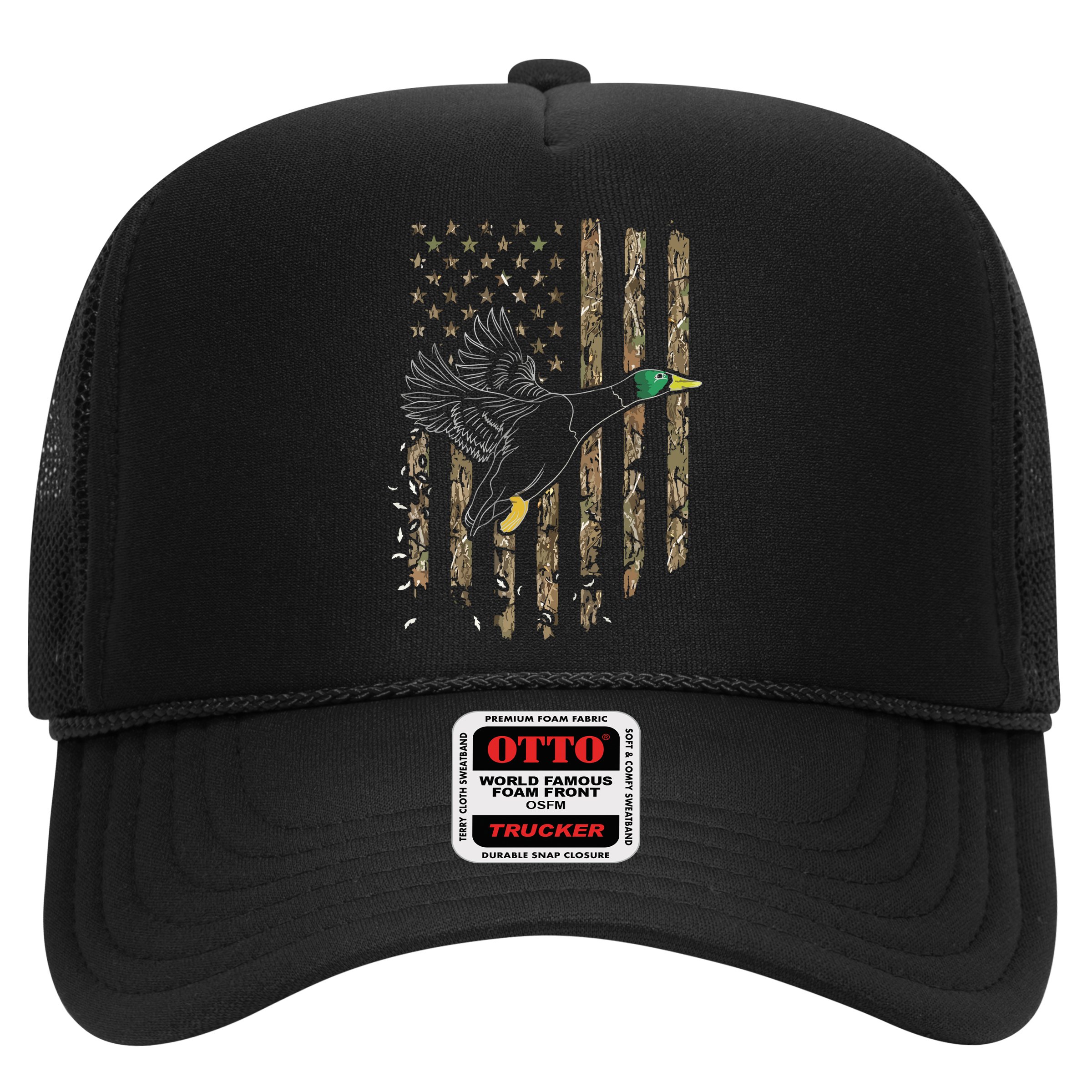 Duck Hunter American Flag Waterfowl Hunting Camouflage Hat
