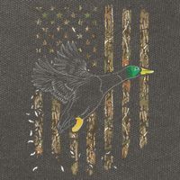 Duck Hunter American Flag Waterfowl Hunting Camouflage Cotton Canvas Backpack