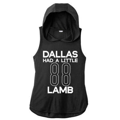 Dallas Had A Little Lamb Ladies PosiCharge Tri-Blend Wicking Draft Hoodie Tank