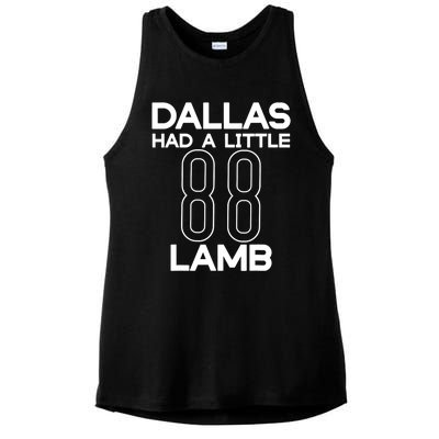 Dallas Had A Little Lamb Ladies PosiCharge Tri-Blend Wicking Tank