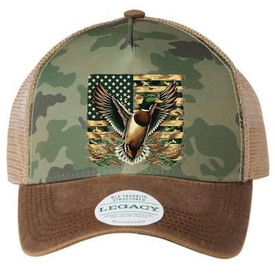 Duck Hunter American Flag Camouflage Hunting Legacy Tie Dye Trucker Hat