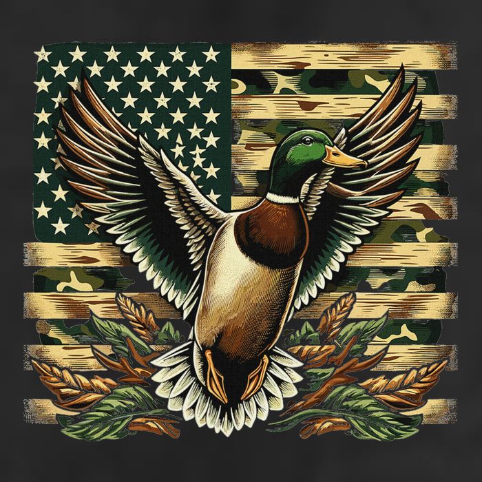 Duck Hunter American Flag Camouflage Hunting Cool Comfort Performance Bucket Hat