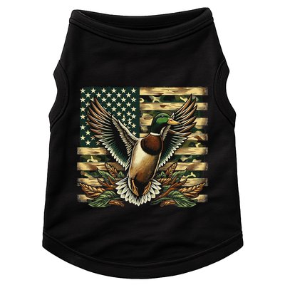 Duck Hunter American Flag Camouflage Hunting Doggie Tank