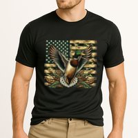 Duck Hunter American Flag Camouflage Hunting Cooling Performance Crew T-Shirt