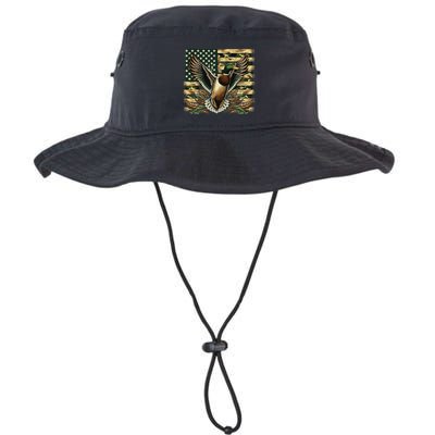 Duck Hunter American Flag Camouflage Hunting Bucket Hat