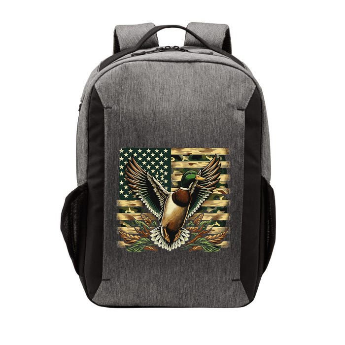 Duck Hunter American Flag Camouflage Hunting Vector Backpack
