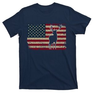 Deer Hunting American Flag Usa Proud Hunter Gift Idea T-Shirt