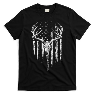 Deer Hunting American Flag Bowhunting Whitetail Bow Hunter T-Shirt