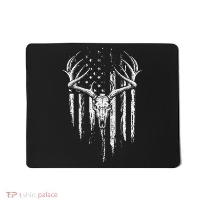 Deer Hunting American Flag Bowhunting Whitetail Bow Hunter Mousepad