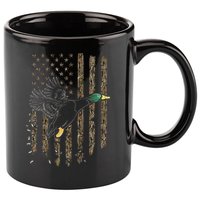 Duck Hunter American Flag Waterfowl Hunting Camouflage 11oz C Handle Ceramic Mug