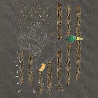 Duck Hunter American Flag Waterfowl Hunting Camouflage Cotton Canvas Backpack