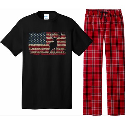 Deer Hunting American Flag I Proud Hunter Gift Idea Pajama Set