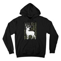 Deer Hunting American Flag Camo Hoodie