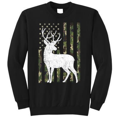 Deer Hunting American Flag Camo Sweatshirt