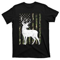 Deer Hunting American Flag Camo T-Shirt