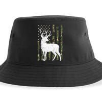 Deer Hunting American Flag Camo Sustainable Bucket Hat