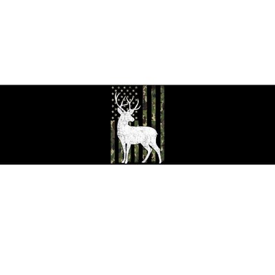 Deer Hunting American Flag Camo Bumper Sticker