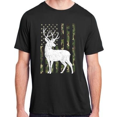 Deer Hunting American Flag Camo Adult ChromaSoft Performance T-Shirt