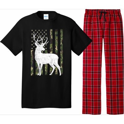 Deer Hunting American Flag Camo Pajama Set