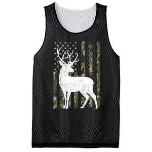 Deer Hunting American Flag Camo Mesh Reversible Basketball Jersey Tank