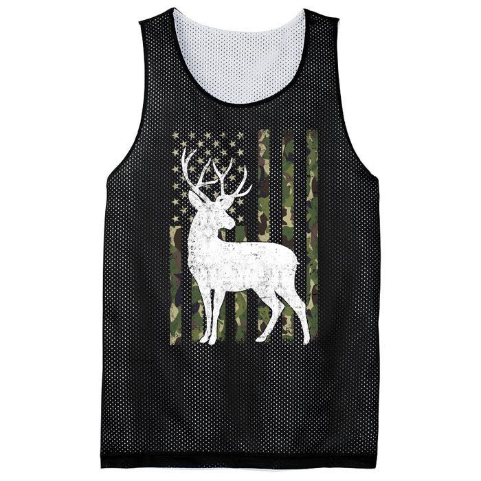 Deer Hunting American Flag Camo Mesh Reversible Basketball Jersey Tank