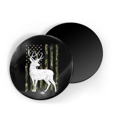 Deer Hunting American Flag Camo Magnet