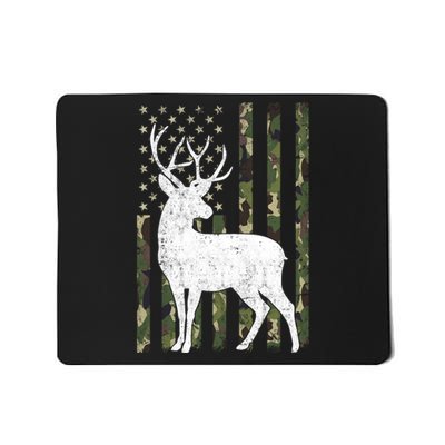 Deer Hunting American Flag Camo Mousepad