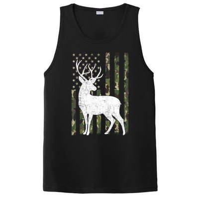 Deer Hunting American Flag Camo PosiCharge Competitor Tank