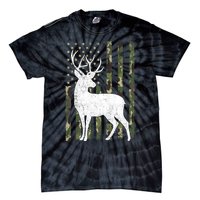 Deer Hunting American Flag Camo Tie-Dye T-Shirt