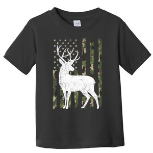 Deer Hunting American Flag Camo Toddler T-Shirt