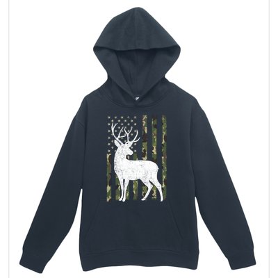 Deer Hunting American Flag Camo Urban Pullover Hoodie