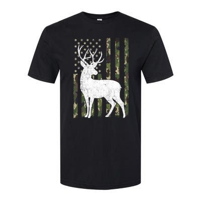 Deer Hunting American Flag Camo Softstyle CVC T-Shirt