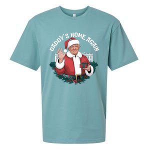 DaddyS Home Again Santa Trump Christmas 2024 New President Gift Sueded Cloud Jersey T-Shirt