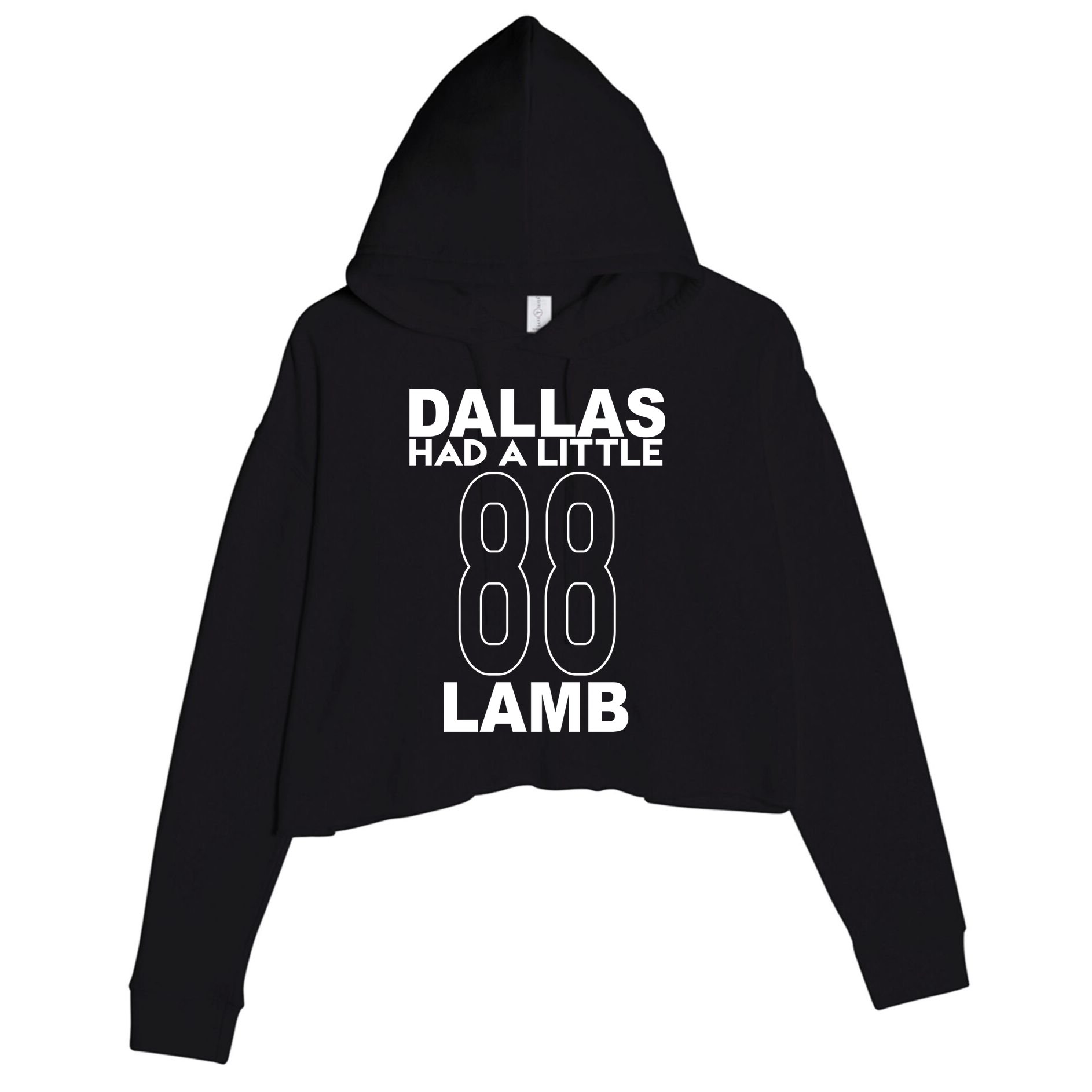 Dallas Had A Little Lamb Funny Football Crop Fleece Hoodie