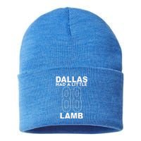 Dallas Had A Little Lamb Funny Football Sustainable Knit Beanie