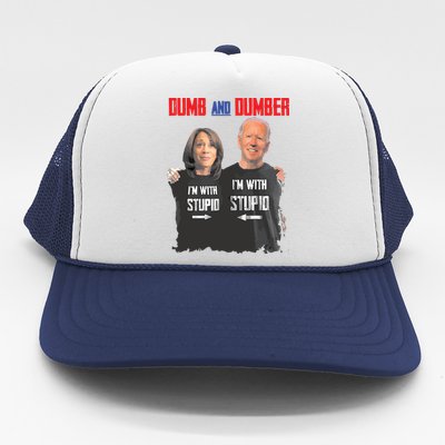 Dumber Haris And Biden Vote For Trump 2024 Trucker Hat