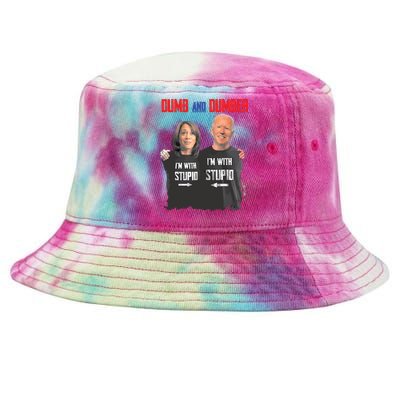 Dumber Haris And Biden Vote For Trump 2024 Tie-Dyed Bucket Hat