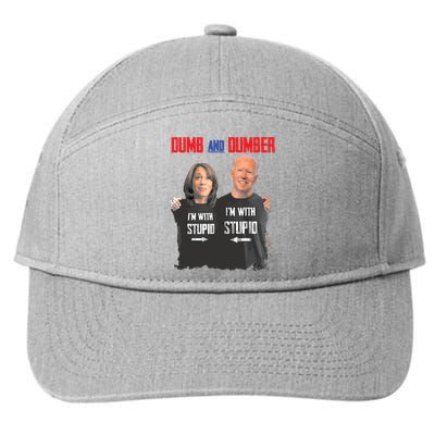 Dumber Haris And Biden Vote For Trump 2024 7-Panel Snapback Hat