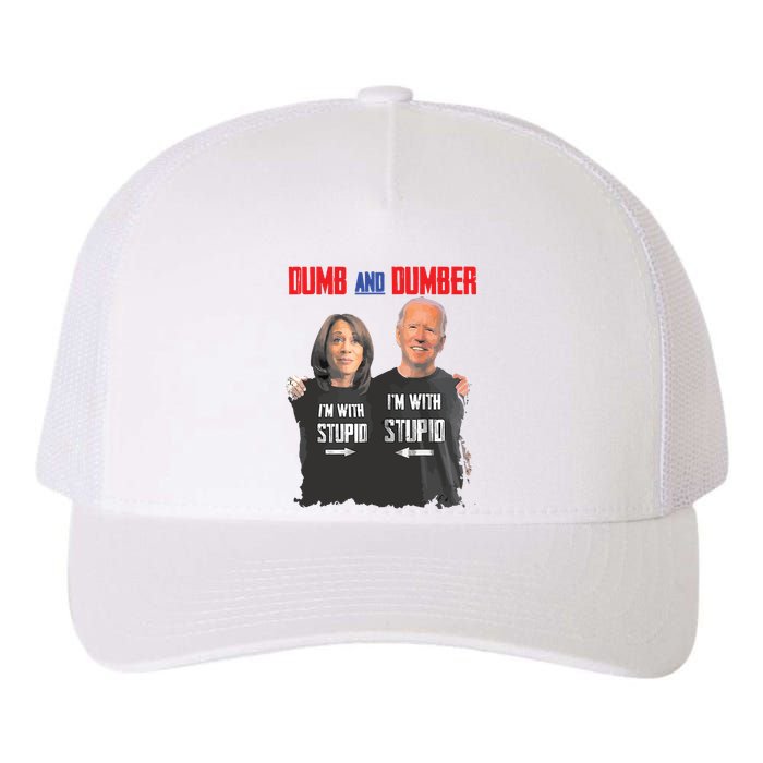 Dumber Haris And Biden Vote For Trump 2024 Yupoong Adult 5-Panel Trucker Hat