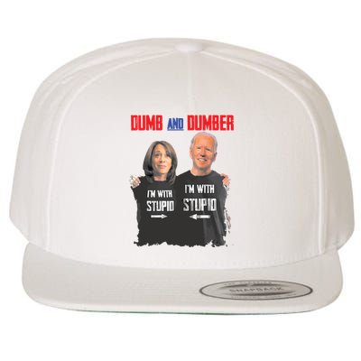 Dumber Haris And Biden Vote For Trump 2024 Wool Snapback Cap