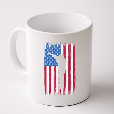 Deer Hunter American Flag Distressed Vintage Gift Coffee Mug