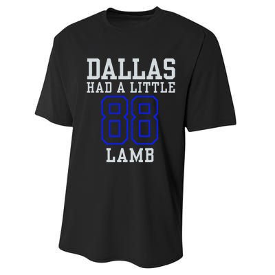 Dallas Had A Little Lamb Sport Design Apparel Performance Sprint T-Shirt