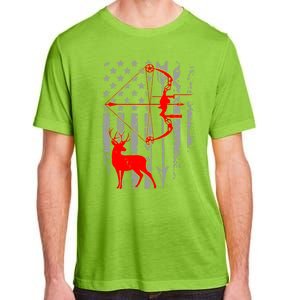 Deer Hunting American Flag Gift Bow Cool Hunting Gift For Hunters Adult ChromaSoft Performance T-Shirt